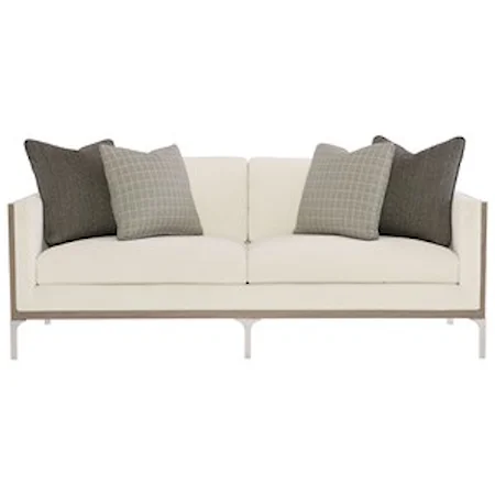 Contemporary Sofa with Exposed Wood Frame